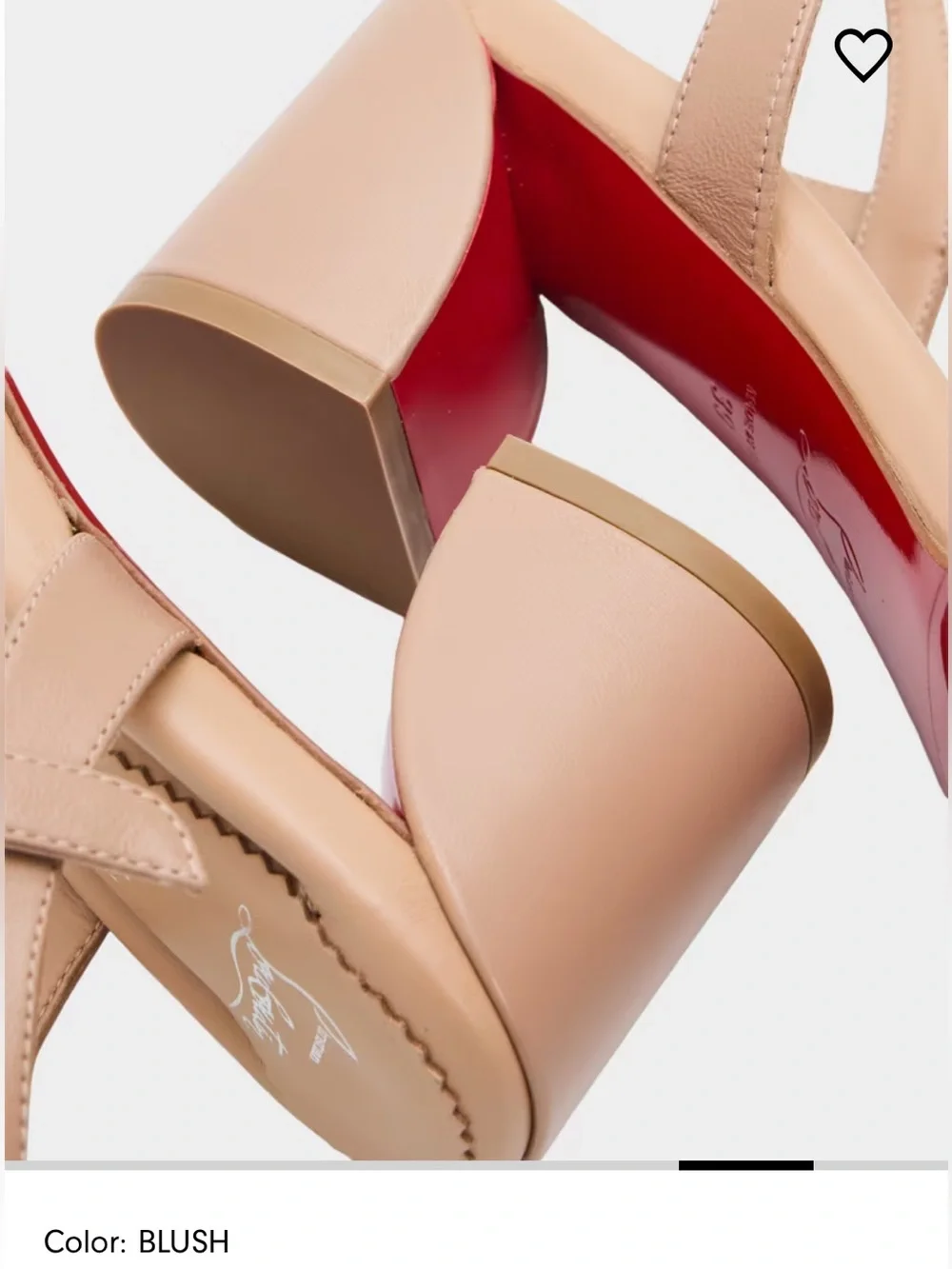 Christian Louboutin Jane Sandal 55 mm Sandals - Lamb nappa leather Blush Sz US 9